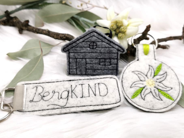 BergKind Schlüsselanhänger - ITH-Stickdatei